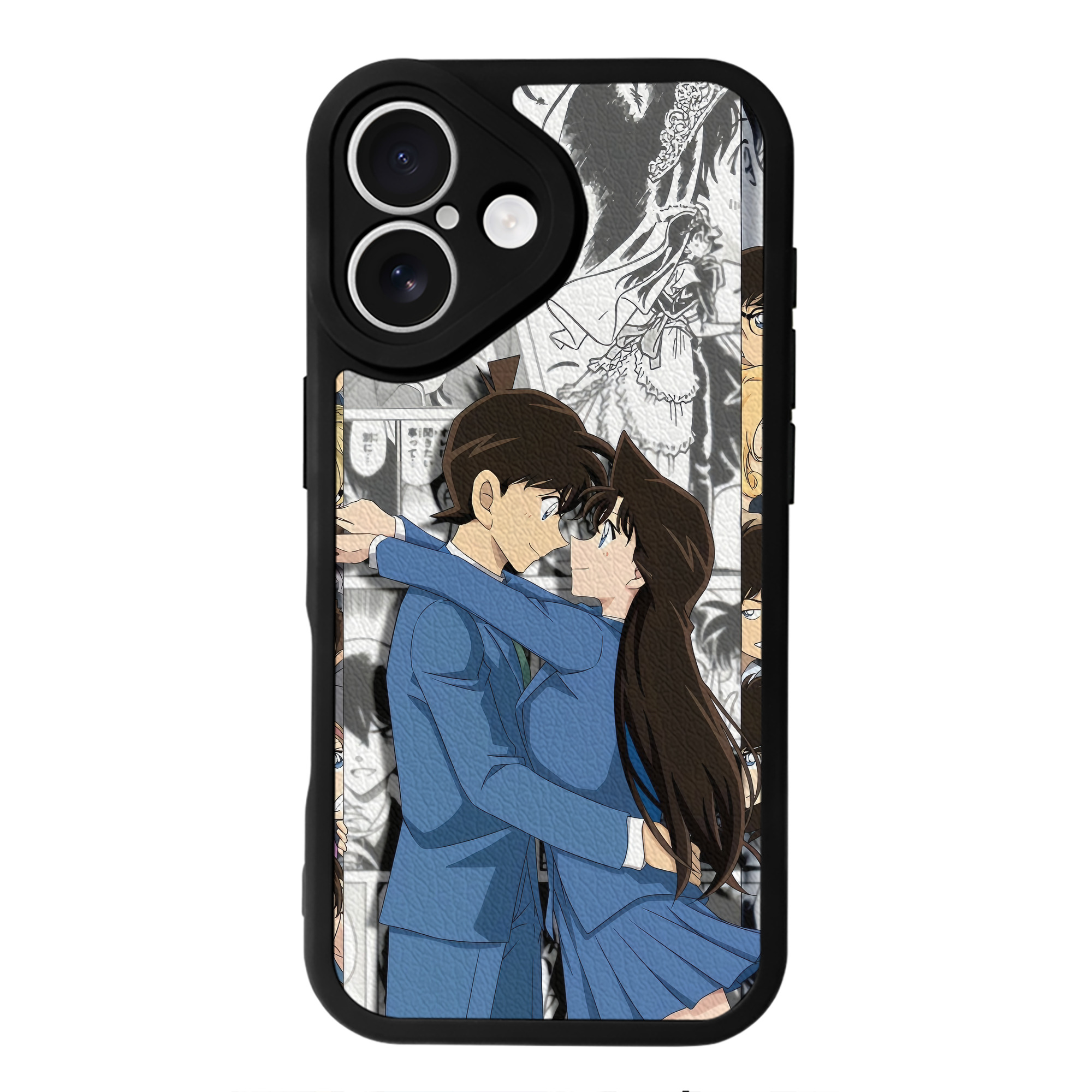 （画像用） 名探偵コナン Detective Conan 【iPhone 16シリーズ対応】シリコンスマホケース（レザー調） 材質：シリコン
